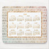 Golden Yearly 2019 Calendar Mouse Pads Light Mousepad (Vorne)