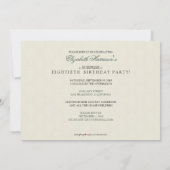Golden Years Damask Geburtstagsparty Einladung (We (Rückseite)
