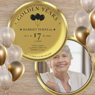 Golden Years Foto 65. Geburtstagsparty Einladung