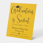 Golden Yellow Abschluss ist Sweet Minimal Script Sockelschild (Vorderseite)