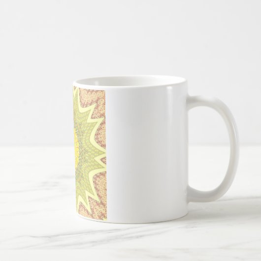 Golden Yellow African Ethnic Stammemuster Art Kaffeetasse (Rechts)