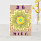 Golden Yellow African Ethnic Stammemuster Art Karte (Gelbe Blume)