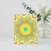 Golden Yellow African Ethnic Stammemuster Art Postkarte (Stehend Vorderseite)