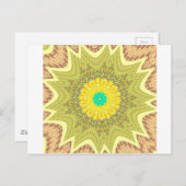 Golden Yellow African Ethnic Stammemuster Art Postkarte (Vorne/Hinten)