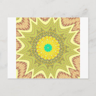 Golden Yellow African Ethnic Stammemuster Art Postkarte