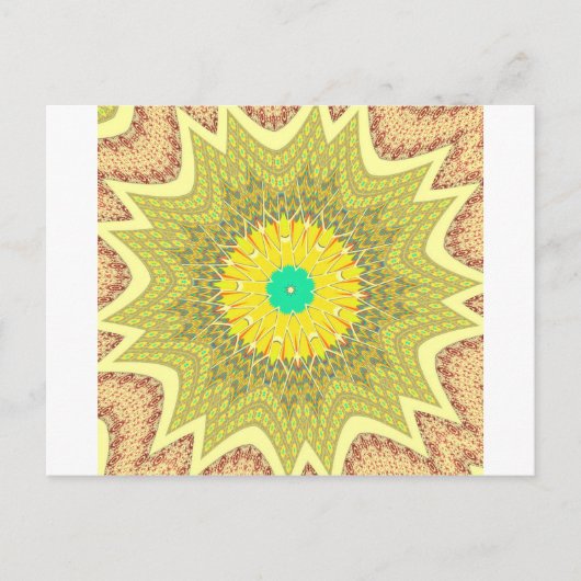 Golden Yellow African Ethnic Stammemuster Art Postkarte (Vorderseite)