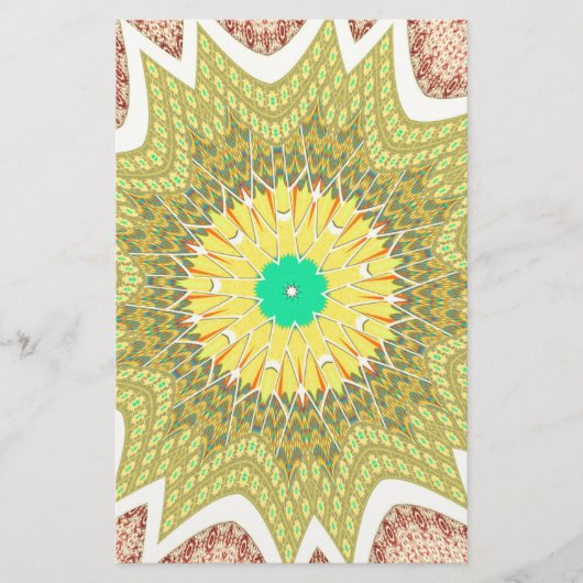 gOLDEN YELLOW Afrikanisches Stammesmuster Briefpapier (Vorderseite)