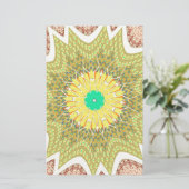 gOLDEN YELLOW Afrikanisches Stammesmuster Briefpapier (Stehend Vorderseite)