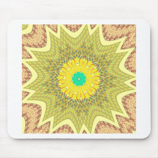 gOLDEN YELLOW Afrikanisches Stammesmuster Mousepad (Vorne)