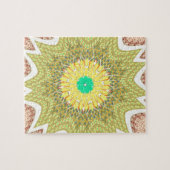 gOLDEN YELLOW Afrikanisches Stammesmuster Puzzle (Horizontal)