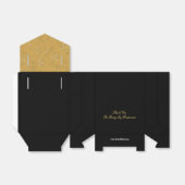 Golden Yellow and Black Gastgeschenk Hochzeit Gesc Geschenkschachtel (Ungefaltet)
