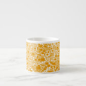 Golden Yellow and White Mini Tile Design Espressotasse (Vorderseite)