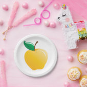 Golden Yellow Apfel Pappteller (Party)