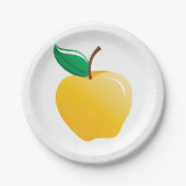 Golden Yellow Apfel Pappteller (Vorderseite)