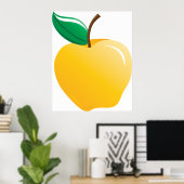 Golden Yellow Apfel Poster (Heimbüro)