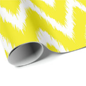 Golden Yellow Asian Moods Ikat Chevrons Geschenkpapier (Rolleneckpunkt)