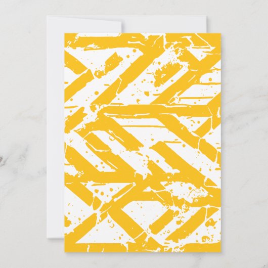 Golden Yellow Athlete Abschluss entfernt Cap on Einladung (Rückseite)