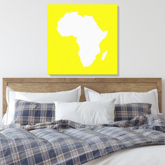 Golden Yellow Audacious Africa Leinwanddruck (Insitu (Schlafzimmer))