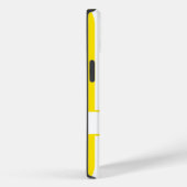 Golden Yellow Autumnal Streifen mit Monogramm Case-Mate iPhone Hülle (Rückseite / Rechts)