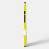 Golden Yellow Autumnal Streifen mit Monogramm Case-Mate iPhone Hülle (Rückseite / Links)