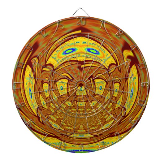 Golden Yellow Baseball Handschuh Kunst, Dichtung u Dartscheibe (vorne)