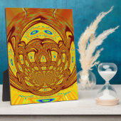 Golden Yellow Baseball Handschuh Kunst, Dichtung u Fotoplatte (Seite)