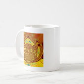 Golden Yellow Baseball Handschuh Kunst, Dichtung u Kaffeetasse (Vorderseite Links)