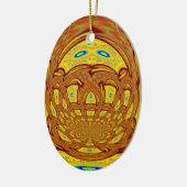 Golden Yellow Baseball Handschuh Kunst, Dichtung u Keramik Ornament (Links)