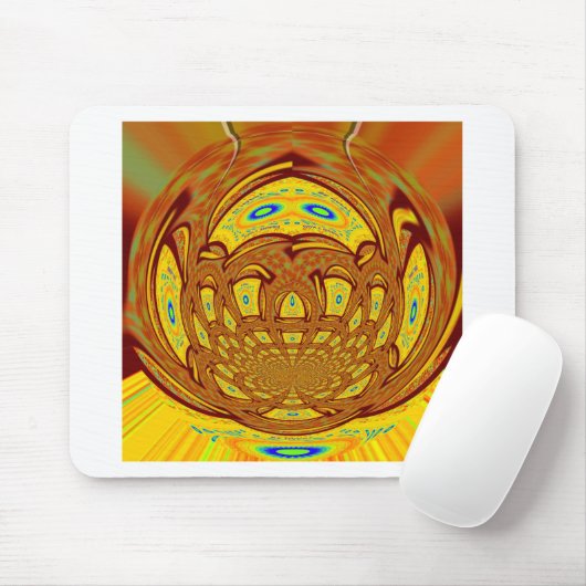 Golden Yellow Baseball Handschuh Kunst, Dichtung u Mousepad (Mit Mouse)