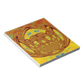 Golden Yellow Baseball Handschuh Kunst, Dichtung u Notizblock (angewinkelt)