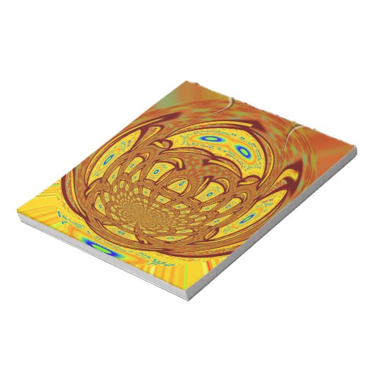 Golden Yellow Baseball Handschuh Kunst, Dichtung u Notizblock (Rotiert)