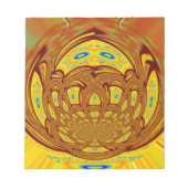 Golden Yellow Baseball Handschuh Kunst, Dichtung u Notizblock (Vorderseite)