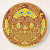 Golden Yellow Baseball Handschuh Kunst, Dichtung u Untersetzer (Vorne)