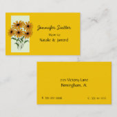 Golden Yellow Black Mit Augen Susan Blume Mommy Ca Telefonnummerkarte (Vorne/Hinten)
