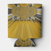 Golden Yellow Blume Design Art Dosenkühler (Vorderseite)