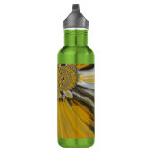 Golden Yellow Blume Design Art Edelstahlflasche (Rechts)