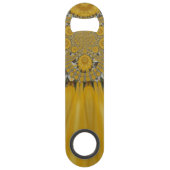 Golden Yellow Blume Design Art Speed Flaschenöffner (Vorderseite)