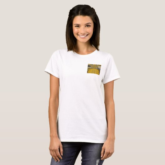 Golden Yellow Blume Design Art T-Shirt (Vorne ganz)