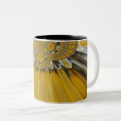 Golden Yellow Blume Design Art Zweifarbige Tasse (VorderseiteRechts)