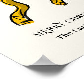 Golden Yellow Bow Illustration Family Name Poster (Ecke)