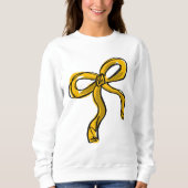 Golden Yellow Bow Sketch Sweatshirt (Vorderseite)