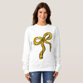 Golden Yellow Bow Sketch Sweatshirt (Vorne ganz)