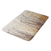 Golden Yellow Brown Rustikale getrocknete Pflanze Badematte (Schrägansicht)