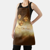 Golden Yellow Christmas Baubles on Yellow Bokeh Schürze (InSitu)