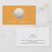 Golden Yellow Circle Glow Holistic Wellness Visitenkarte (Vorne/Hinten)