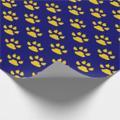 Golden Yellow Claw Paw Geschenkpapier (Ecke)