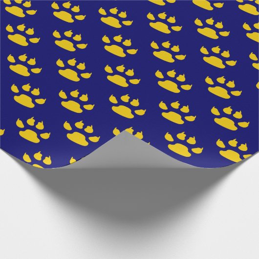 Golden Yellow Claw Paw Geschenkpapier (Ecke)