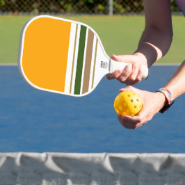 Golden Yellow Color Block Green Mocha Streifen Pickleball Schläger