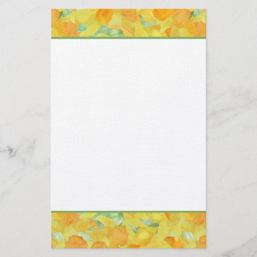 Golden Yellow Daffodils Stationery Briefpapier (Vorderseite)