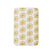 Golden Yellow Daisies Print, Daisy Floral Pattern Badematte (Vorderseite Vertikal)